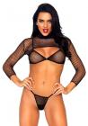 3 Piece Industrial Net Long Sleeve Bikini Set Sex Toy Product
