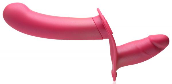 28x Double Diva 1.5 Inch Double Dildo With Harness And Remote Control - Pink Sex Toy Product