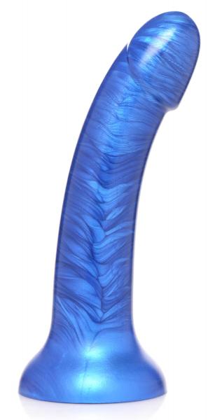 7 Inch Metallic Silicone Dildo - Blue Sex Toy Product