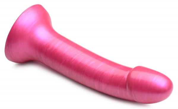 7 Inch Metallic Silicone Dildo - Pink Sex Toy Product