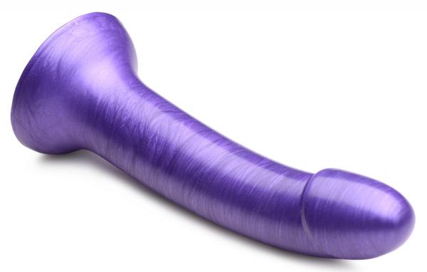 7 Inch Metallic Silicone Dildo - Purple Sex Toy Product
