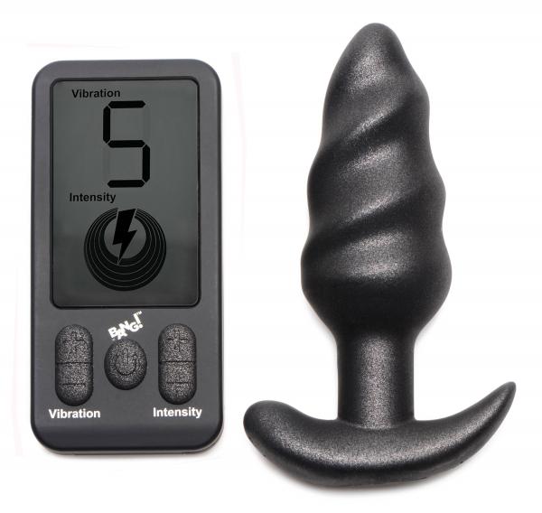 25x Vibrating Silicone Swirl Plug With Remote Control Sex Toy Product