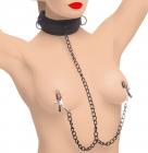 Collared Temptress Collar With Nipple Clamps Sex Toy Product