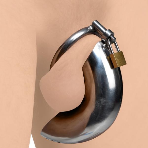 Forged Captor Locking Stainless Steel Chasity Cage Sex Toy Product