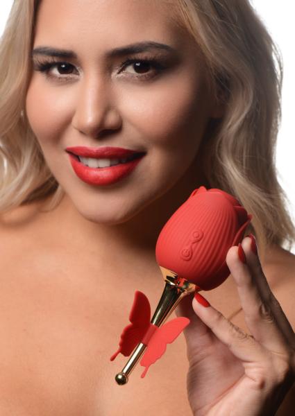 Bloomgasm Flutter Rose Clit Sucking Stimulator With Butterfly Teaser Sex Toy Product