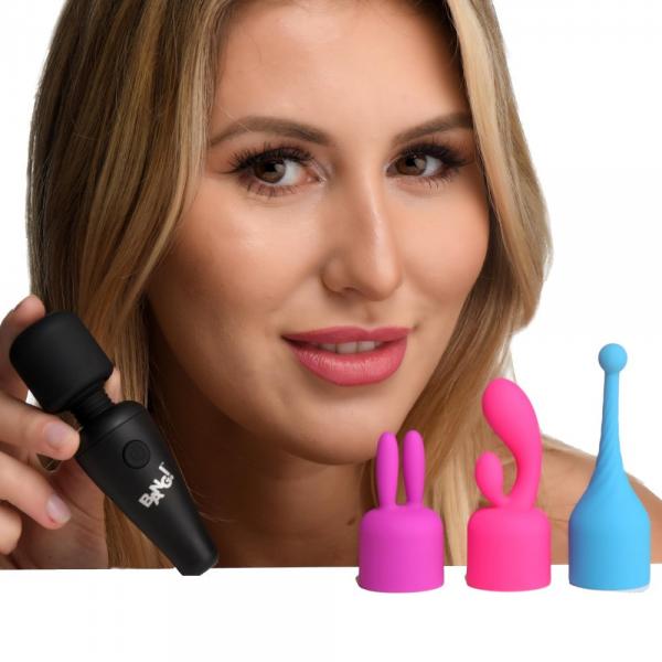 10x Mini Wand With 3 Attachments Sex Toy Product