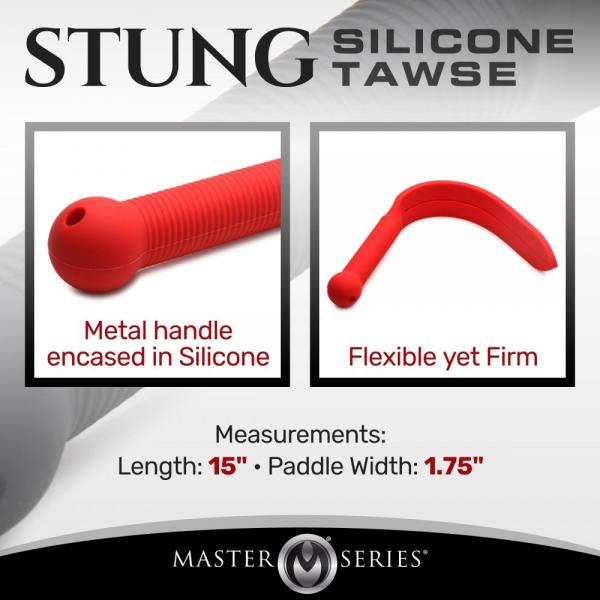 Stung Silicone Tawse - Red Sex Toy Product