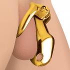 Midas 18k Gold-plated Locking Chastity Cage Sex Toy Product