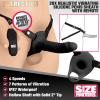 2 Inch Erection 28x Realistic Vibrating Silicone Penis Sheath With Remote - Black Sex Toy Product Image 4