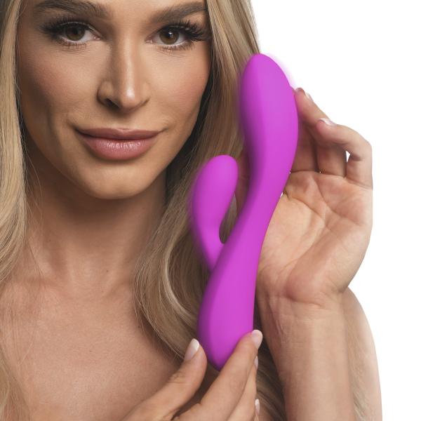 10x Flexible Silicone Rabbit Vibrator - Purple Sex Toy Product