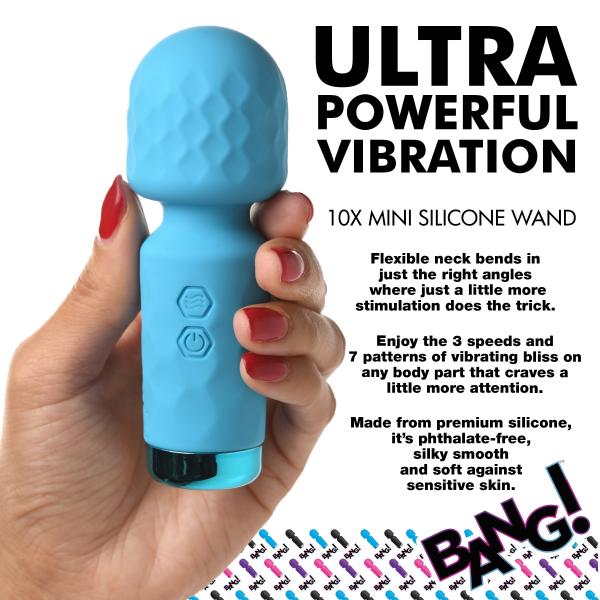 10x Mini Silicone Wand - Blue Sex Toy Product