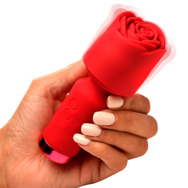 Pleasure Rose-petite Mini Silicone Rose Wand Sex Toy Product