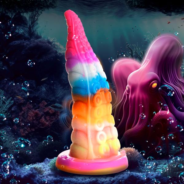 Luminoctopus Glow-in-the-dark Tentacle Silicone Dildo Sex Toy Product