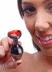 Ruby Red Heart Steel Butt Plug Sex Toy Product