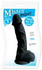 7 Inch Mister Right Dildo - Black Sex Toy Product