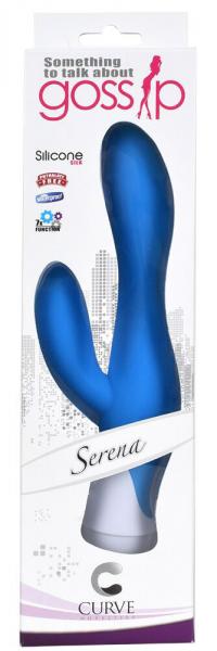 Serena 7 Speed Silicone Rabbit Vibe- Blue Sex Toy Product
