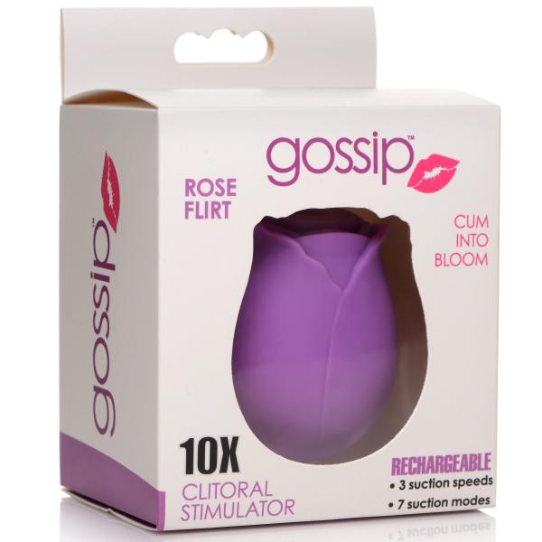 10x Rose Flirt Silicone Clitoral Stimulator Sex Toy Product