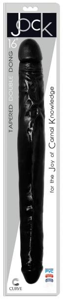 Jock 16 Inch Tapered Double Dong Black Sex Toy Product