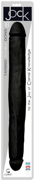 Jock 18 Inch Tapered Double Dong Black Sex Toy Product