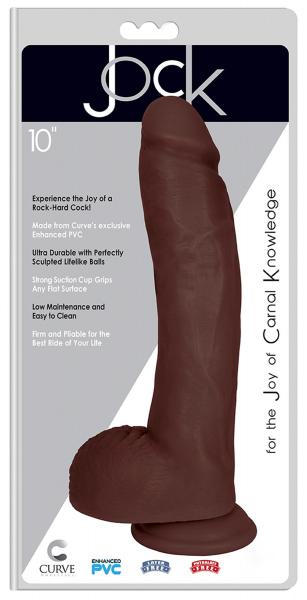 Jock 10 Inch Dong With Balls Brown Sex Toy Product