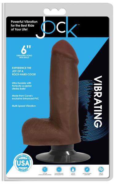 Jock Dark Vibrating Dildo With Balls - 6 Inch Sex Toy Product