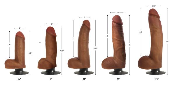 Jock Dark Bareskin Vibrating Dildo With Balls - 10 Inch Sex Toy Product