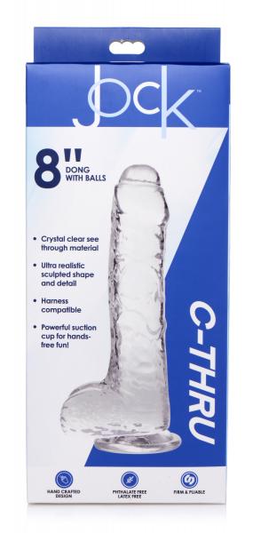 Jock C-thru Dildo With Balls - 8 Inch Sex Toy Product