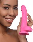 7 Inch Silicone Dildo With Balls - Cherry Sex Toy Product
