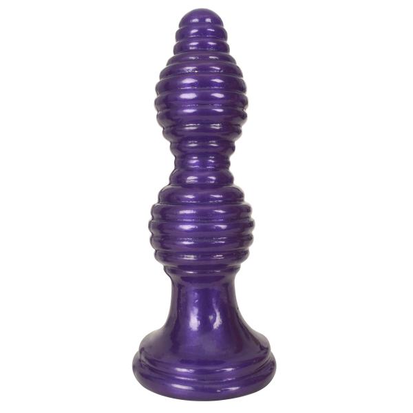 The Queen Ribbed Anal Plug â€“ Purple Sex Toy Product