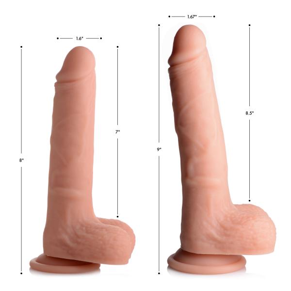 Vibrating And Rotating Remote Control Silicone Dildo With Balls - 8 Inch Sex Toy Product