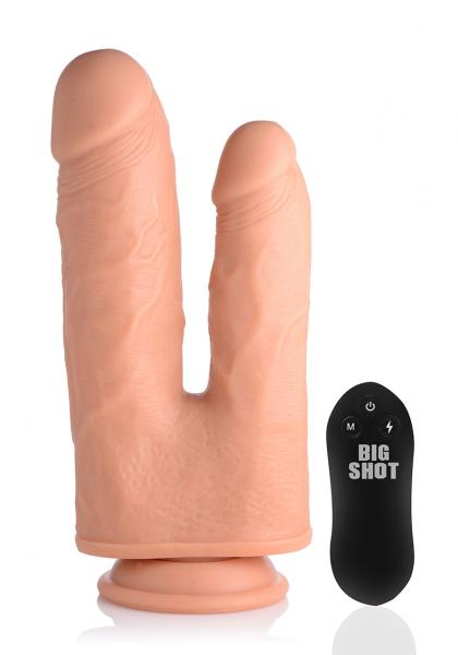 Vibrating And Rotating Remote Control Silicone Double Dildo Sex Toy Product