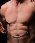 Nipple Clamps With Ball Weights And Chain Black Sex Toy Product