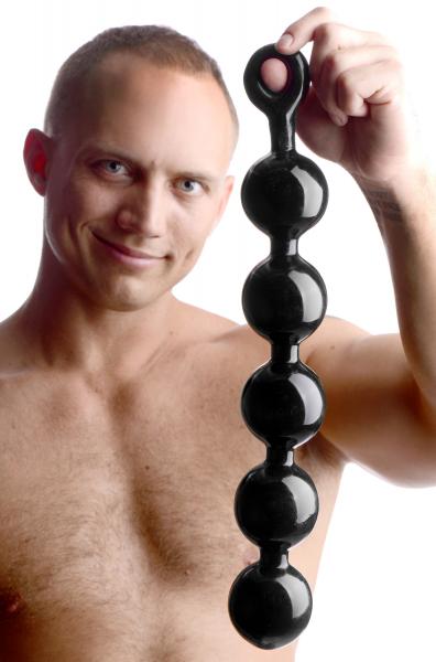 Black Baller Anal Beads - Bulk Sex Toy Product