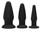 Trinity Silicone Butt Plug Kit Black Sex Toy Product