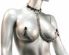 Chrome Slave Collar With Nipple Clamps S/M Sex Toy Product Image 1