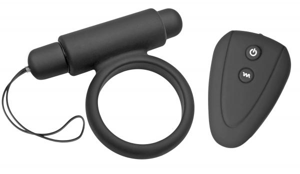 Incite 10 Mode Remote Control Cock Ring Black Sex Toy Product