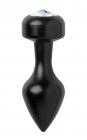 Spade Petite Jeweled Anal Plug Aluminum Black Sex Toy Product