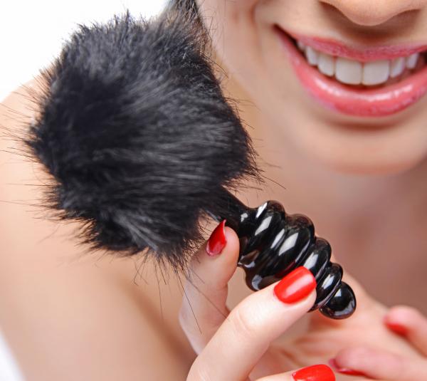 Tailz Bunny Faux Fur Tail Plug Black Sex Toy Product
