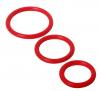 Trinity Silicone Cock Rings Red Sex Toy Product Image 1