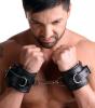 Leather Padded Premium Locking Wrist Restraints Black Sex Toy Product Image 2