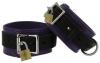 Strict Leather Purple Black Deluxe Locking Ankle Cuffs Sex Toy Product Image 2