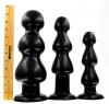 Three Bumps For Your Rump Butt Plug Black Large Sex Toy Product Image 2