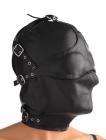 Asylum Leather Hood With Removable Blindfold And Muzzle- Sm Sex Toy Product