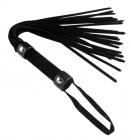 Short Suede Flogger - Black Sex Toy Product