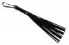 Short Suede Flogger - Black Sex Toy Product Image 2