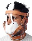 White And Tan Hospital Style Leather Muzzle Sex Toy Product