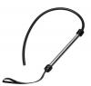 Single Tail Silicone Whip Black Sex Toy Product Image 1