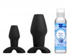 Hollow Anal Plug Trainer Set With Desensitizing Lube  Sex Toy Product