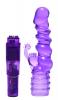 Royal Rocket Ribbed Rabbit Vibe Purple Sex Toy Product Image 1
