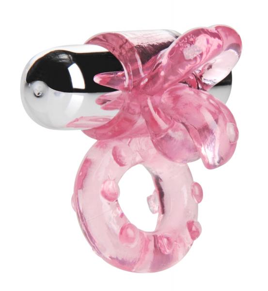Lick Her Vibrating Cock Ring Pink Sex Toy Product